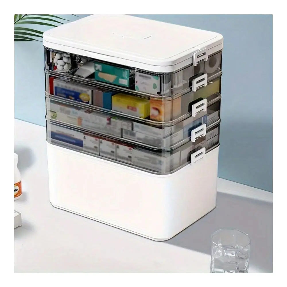 5Tier Large Capacity MultiLayer Classification Durable Portable Storage Box, Essential For Home And Travel, Transparent Storage
5Tier Large Capacity MultiLayer Classification Durable Portable Storage Box, Essential For Home And Travel, Transparent Storage