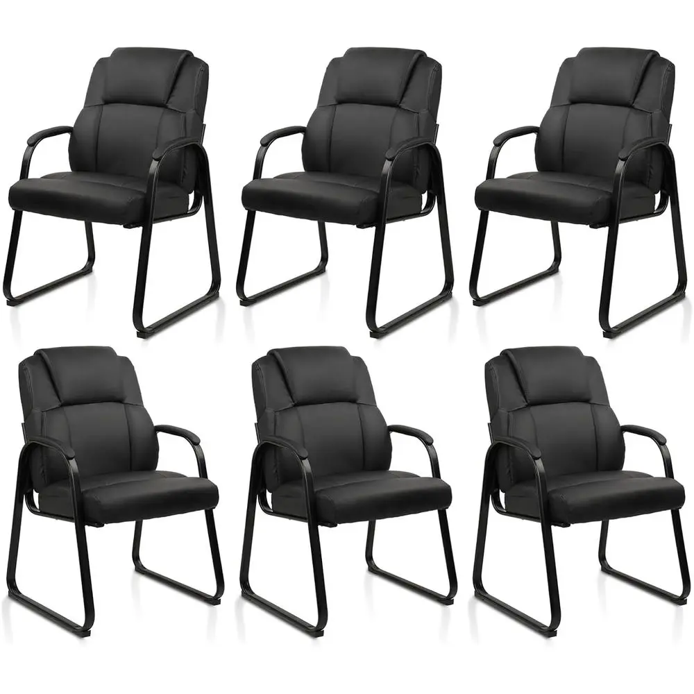 Black Leather Office Armchair with Padded Arms, Ideal for Conference Rooms, Waiting Areas, and Schools, 6-Pack
Black Leather Office Armchair with Padded Arms, Ideal for Conference Rooms, Waiting Areas, and Schools, 6-Pack