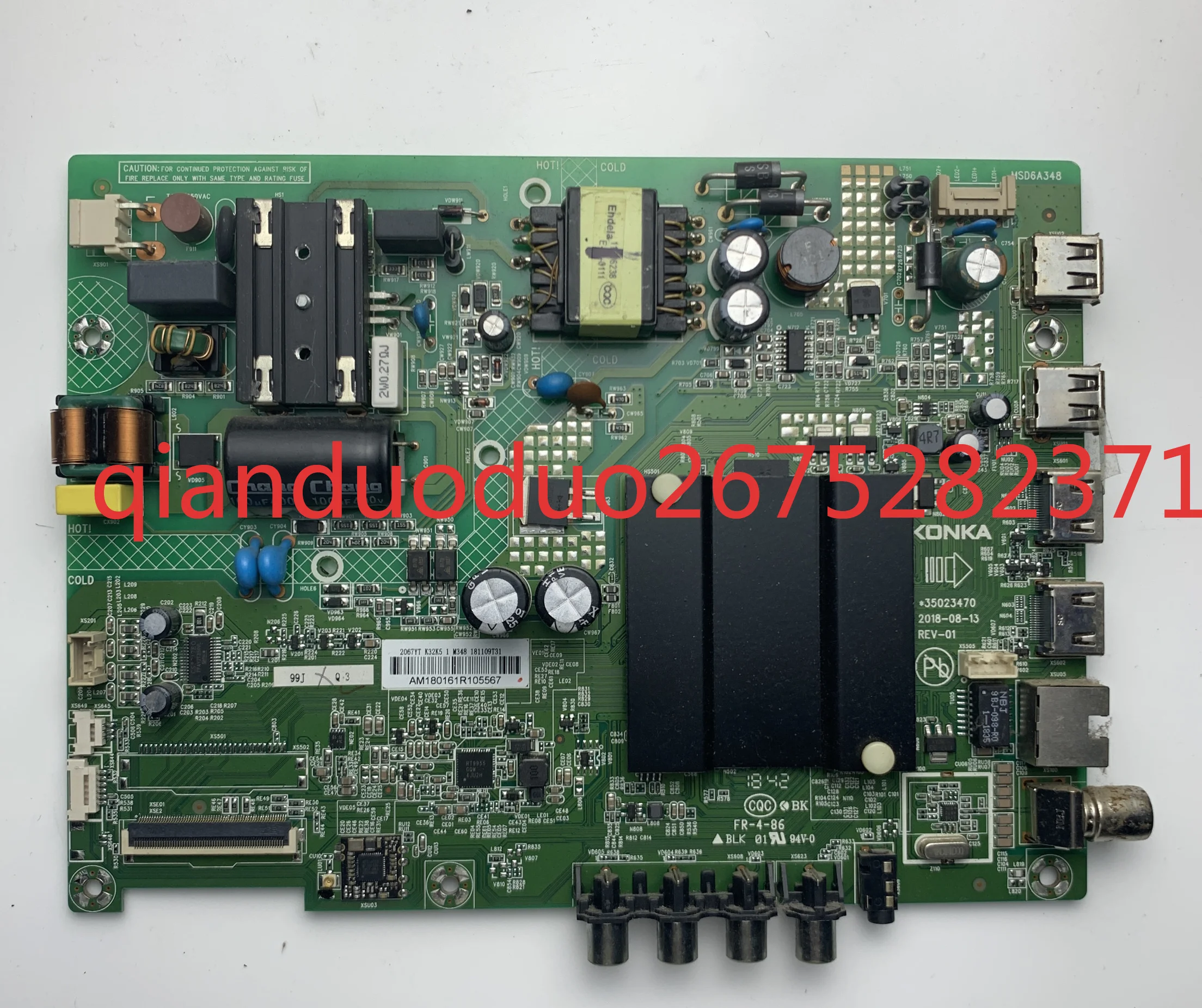 Applicable to Konka LED32S2 K32 K32K5 main board 35023470 screen 72002067YT 2067YT
Applicable to Konka LED32S2 K32 K32K5 main board 35023470 screen 72002067YT 2067YT