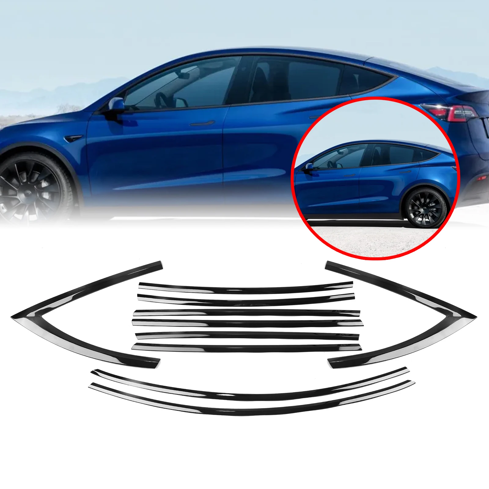 Gloss Black Door Side Frame Weatherstrip Seal Molding Styling Bar Exterior Window Trim Strip Cover For Tesla Model Y 2020-2024
Gloss Black Door Side Frame Weatherstrip Seal Molding Styling Bar Exterior Window Trim Strip Cover For Tesla Model Y 2020-2024