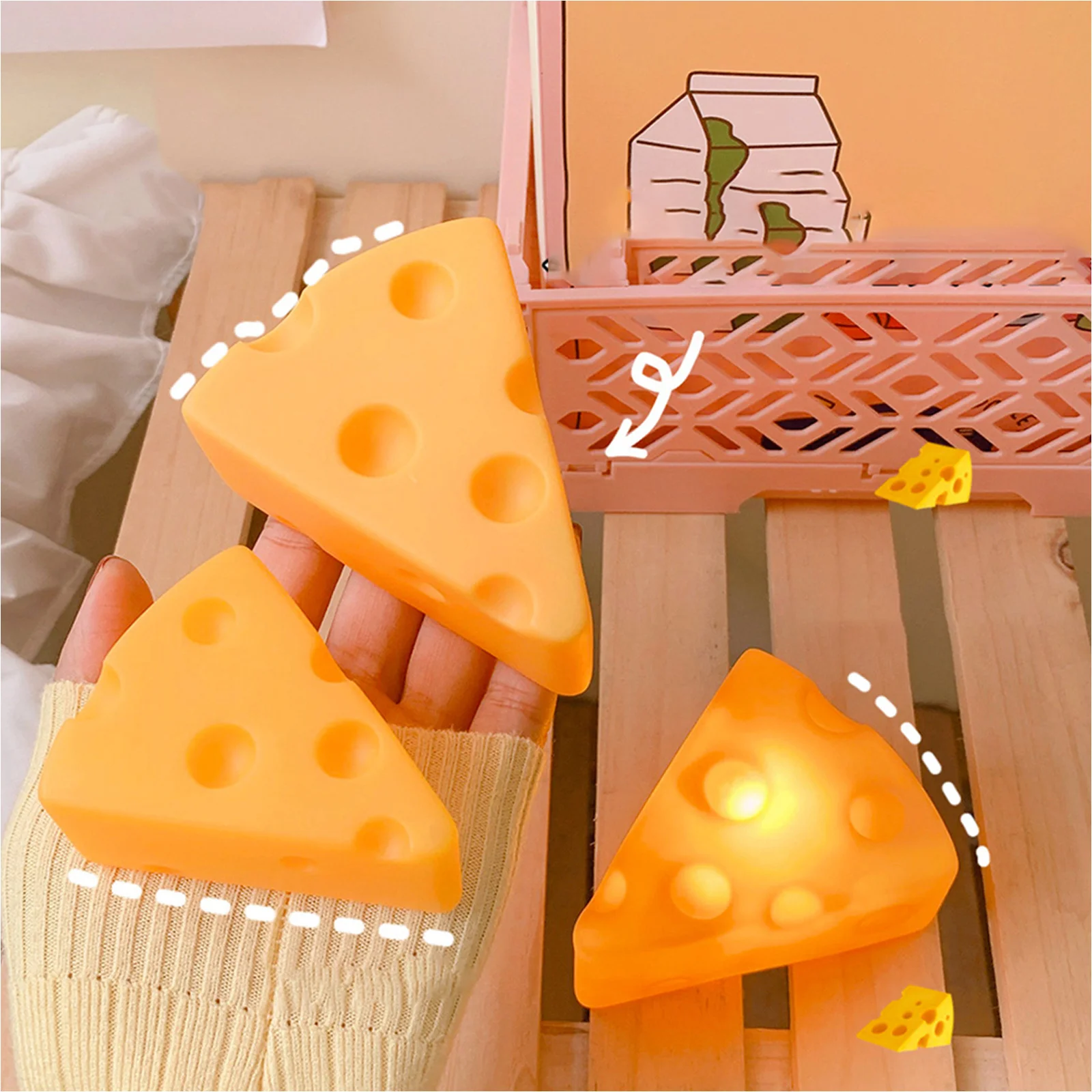 2 pcs Cheese Night Light Orange Creative Bedside Small Indoor Table Lamp Warm Glow Decorative Lighting Desktop Home Room Scene
2 pcs Cheese Night Light Orange Creative Bedside Small Indoor Table Lamp Warm Glow Decorative Lighting Desktop Home Room Scene