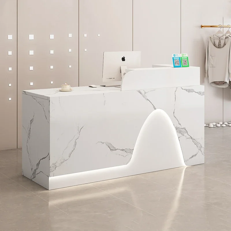 White Corner Reception Desks Classic Illuminated Beauty Salon Reception Desks Office Checkout Mostrador Commercial Furniture
White Corner Reception Desks Classic Illuminated Beauty Salon Reception Desks Office Checkout Mostrador Commercial Furniture