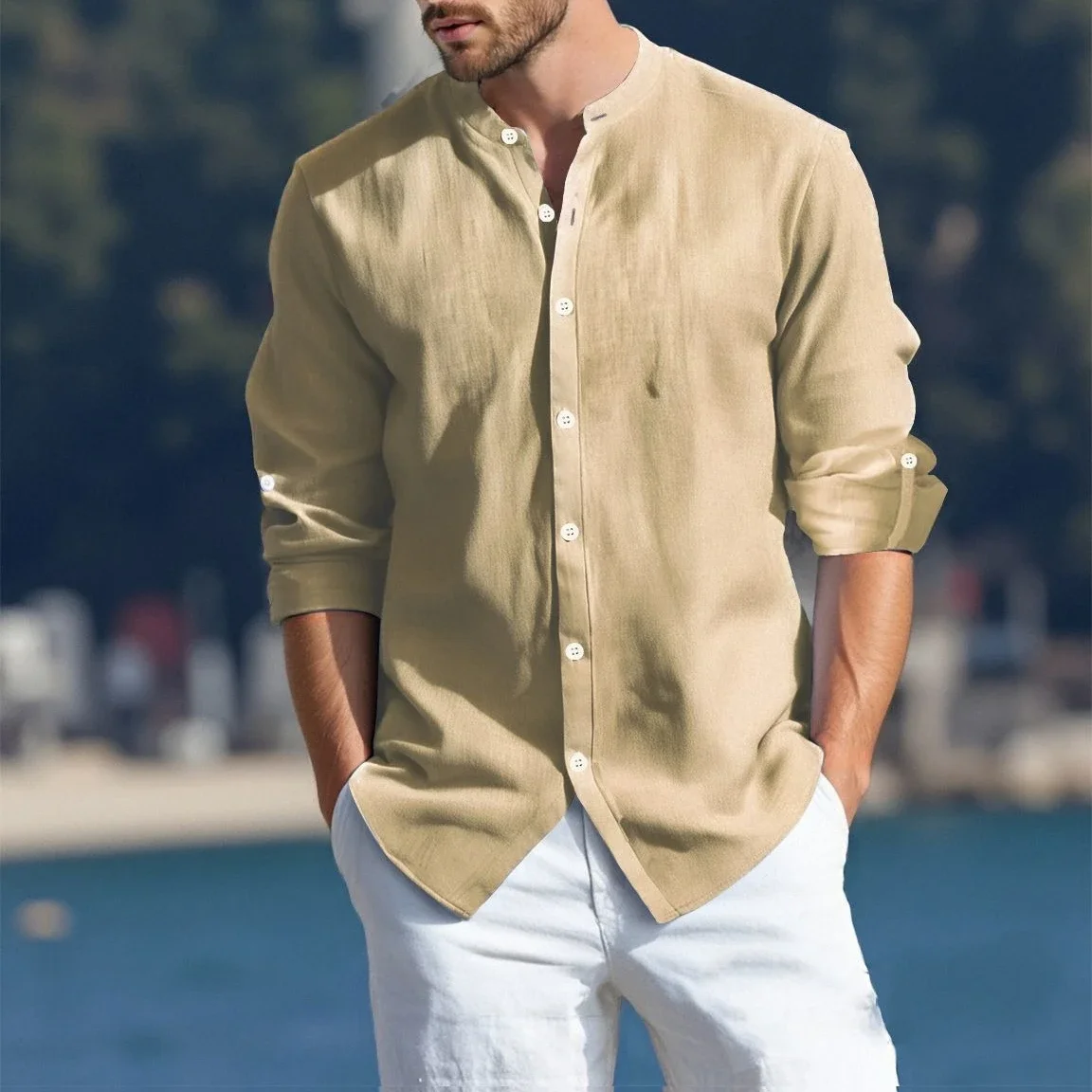 2025 Quiet Luxury Shirt for Men Spring Autumn European Cut Mandarin Collar Airflow Cotton Unfussy Essential Shirts White M-2XL
2025 Quiet Luxury Shirt for Men Spring Autumn European Cut Mandarin Collar Airflow Cotton Unfussy Essential Shirts White M-2XL