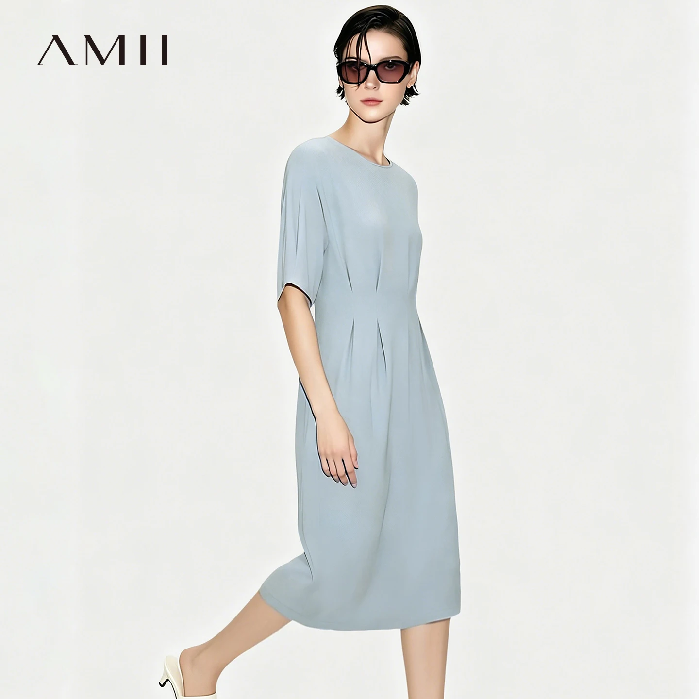 Amii Midi Dress Woman 2026 Summer New Round Neck Short Sleeve Dolman Elegant Office Fitted Waist Women's Casual Dresses 12622176
Amii Midi Dress Woman 2026 Summer New Round Neck Short Sleeve Dolman Elegant Office Fitted Waist Women's Casual Dresses 12622176