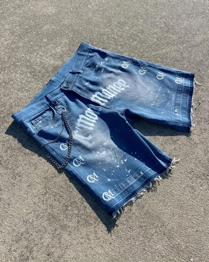 2025 Sunmmer American Fashion Brand Hip-hop Loose Denim Shorts Letter Printing Oversized Jeans Men Y2k High Street Casual Women
2025 Sunmmer American Fashion Brand Hip-hop Loose Denim Shorts Letter Printing Oversized Jeans Men Y2k High Street Casual Women