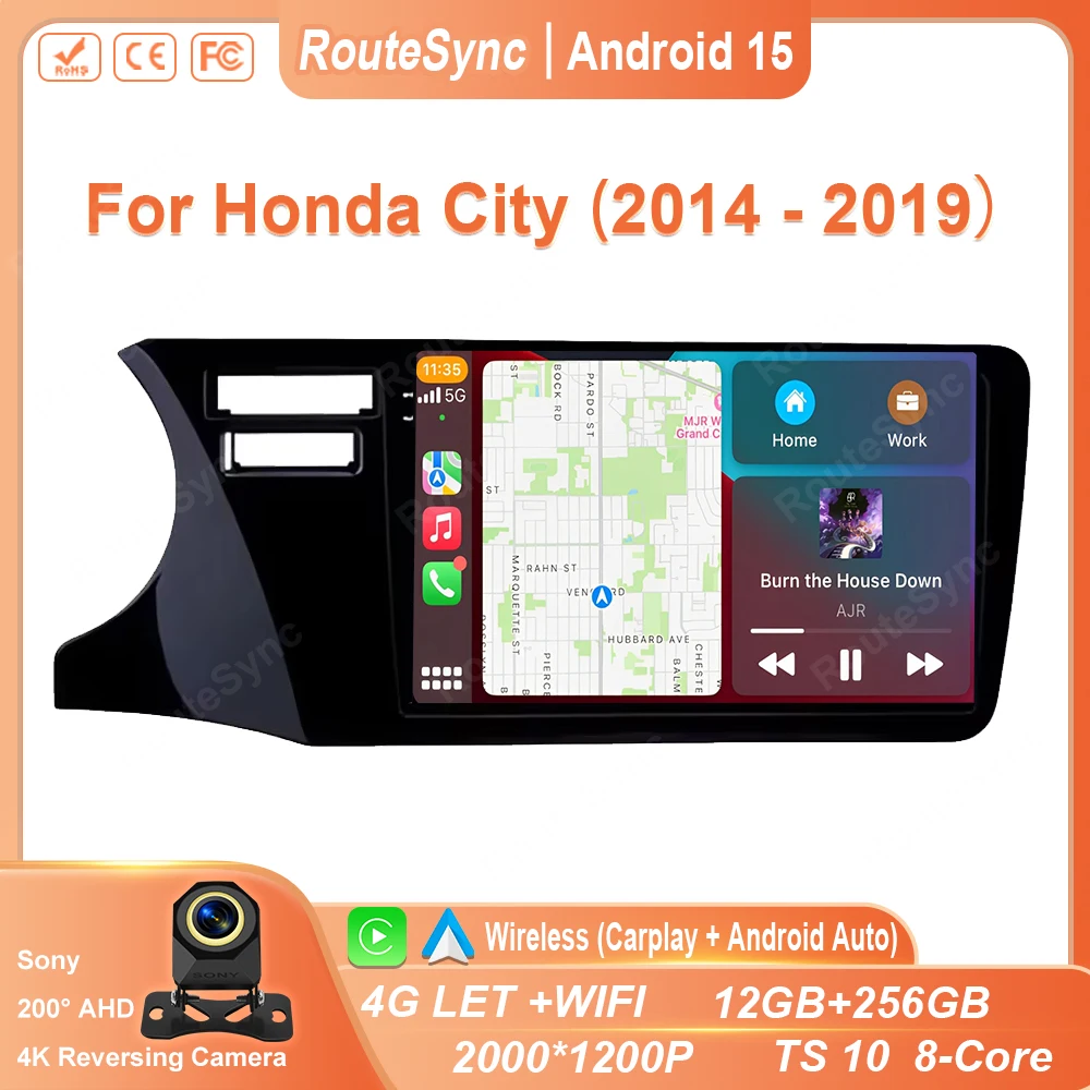 Carplay Car Multimedia Player For Honda City 2014 - 2019 Car Radio Android 15 Stereo 4G Navigation Head Unit Autoradio GPS Auto
Carplay Car Multimedia Player For Honda City 2014 - 2019 Car Radio Android 15 Stereo 4G Navigation Head Unit Autoradio GPS Auto