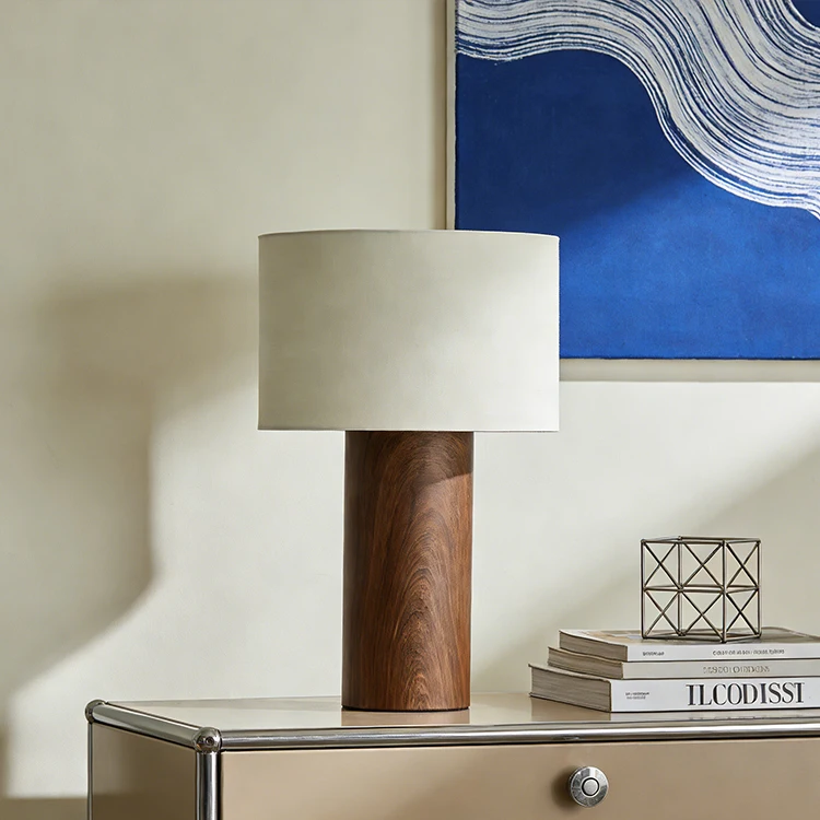 Modern Minimalist Table Lamp Walnut Bedside Lamp with Fabric Drum Shade for Living Room Bedroom Nightstand Home Decor
Modern Minimalist Table Lamp Walnut Bedside Lamp with Fabric Drum Shade for Living Room Bedroom Nightstand Home Decor