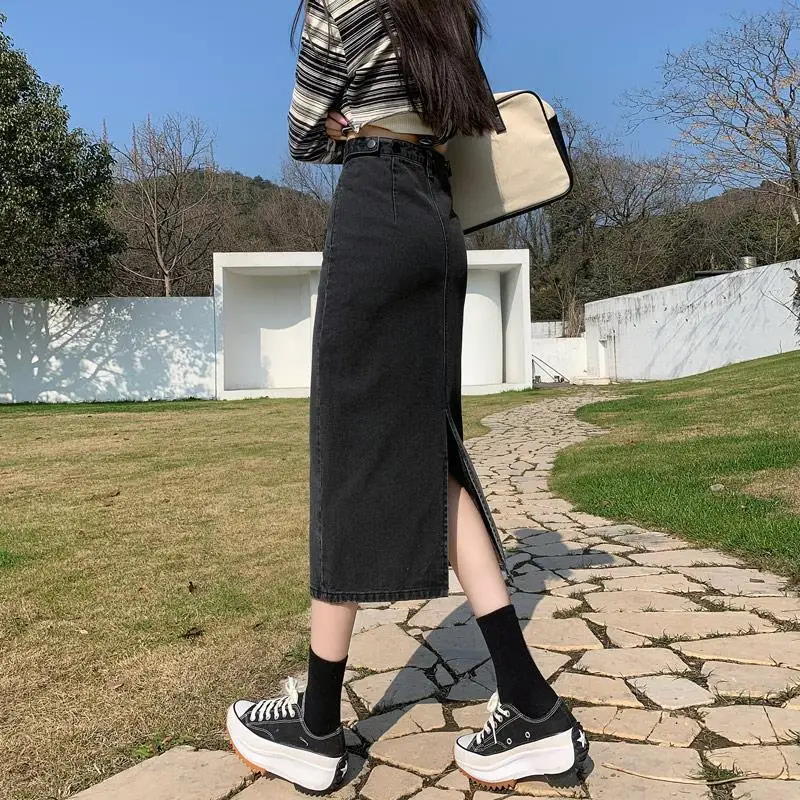 Black Gray High Waist Split Denim Skirt for Women Spring Summer2024NewaFlattering Long Dress for Petite Women
Black Gray High Waist Split Denim Skirt for Women Spring Summer2024NewaFlattering Long Dress for Petite Women