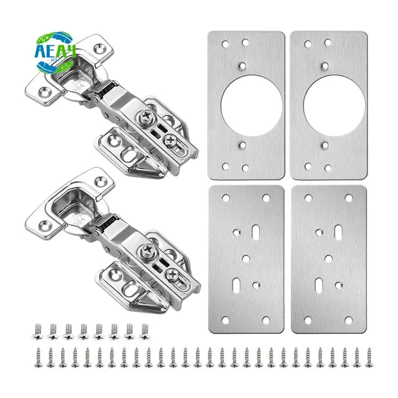 AEA4-4Pack Ремонтная пластина для петель шкафа с 2 упаковками, полная накладка, мягкие закрывающиеся петли для шкафа, комплект для ремонта петель, пластина для шкафа
AEA4-4Pack Ремонтная пластина для петель шкафа с 2 упаковками, полная накладка, мягкие закрывающиеся петли для шкафа, комплект для ремонта петель, пластина для шкафа