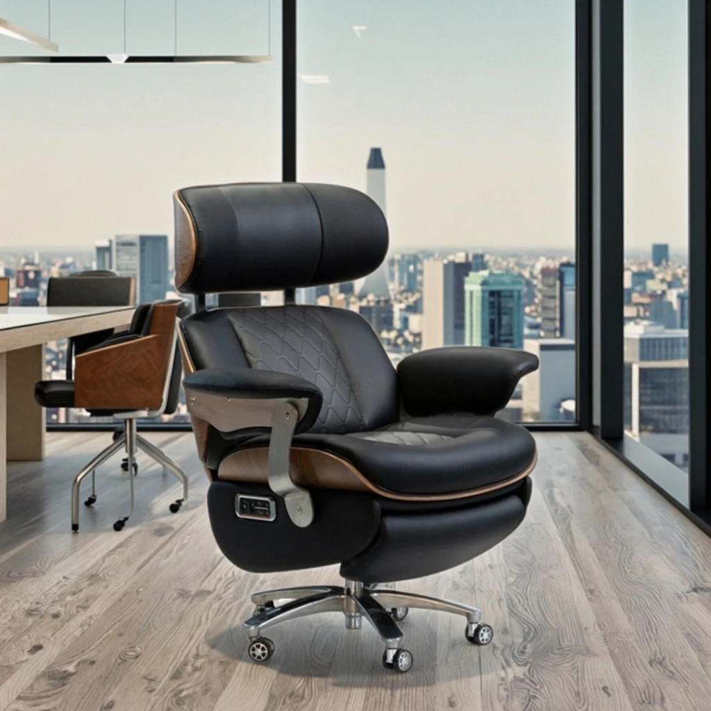 Ergonomic Reclining Office Chair Modern Design With Comfortable Genuine Leather Seat Heating/Cooling Massage For Work
Ergonomic Reclining Office Chair Modern Design With Comfortable Genuine Leather Seat Heating/Cooling Massage For Work