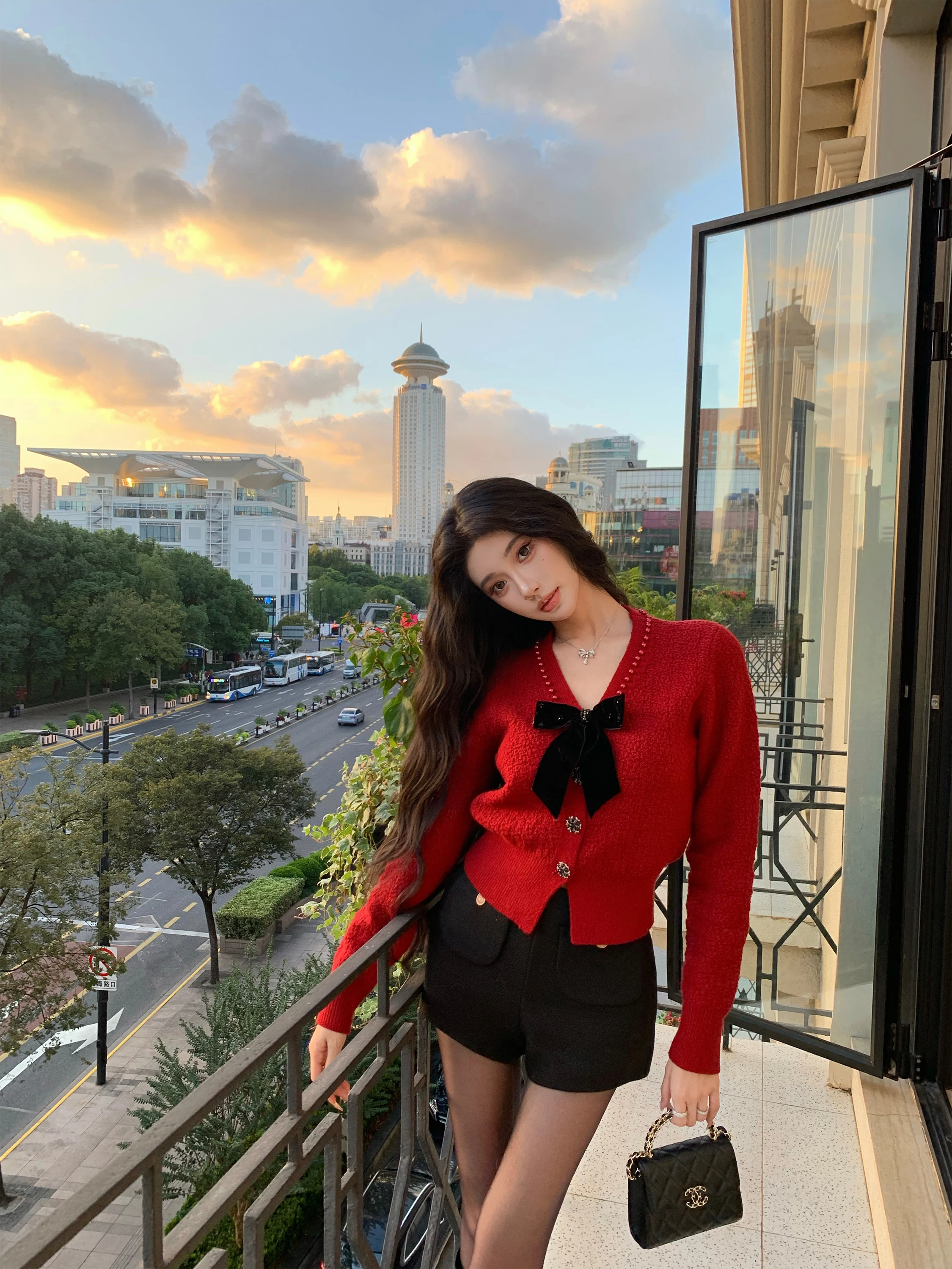 Red Knitted ort Sweater Women's Faion Autumn Winter Outerwear Miu Sle Barb Chill New Year's Clothing Knot V-Ne
Red Knitted ort Sweater Women's Faion Autumn Winter Outerwear Miu Sle Barb Chill New Year's Clothing Knot V-Ne