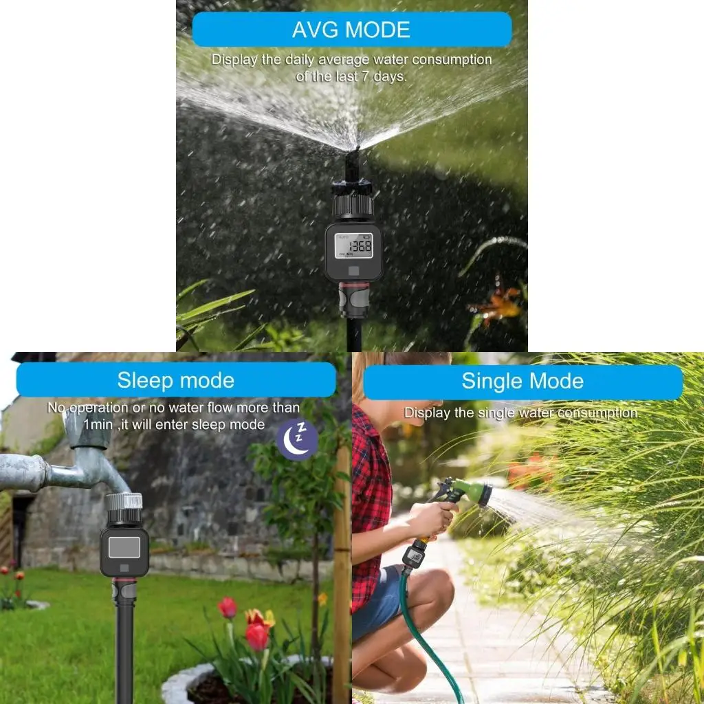 Water Meter, Standard 3/4" Hose Thread, High Accuracy and IPX5 Waterproof for Indoor and Outdoor Use
Water Meter, Standard 3/4" Hose Thread, High Accuracy and IPX5 Waterproof for Indoor and Outdoor Use
