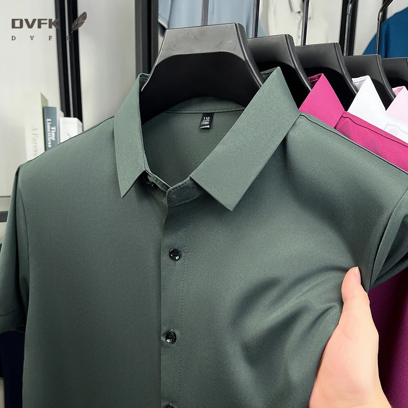 Mens Formal Short Sleeve Button Up Shirt Slim Fit Tops Wrinkle Resistant Breathable Shirts For Men Office Outfits
Mens Formal Short Sleeve Button Up Shirt Slim Fit Tops Wrinkle Resistant Breathable Shirts For Men Office Outfits