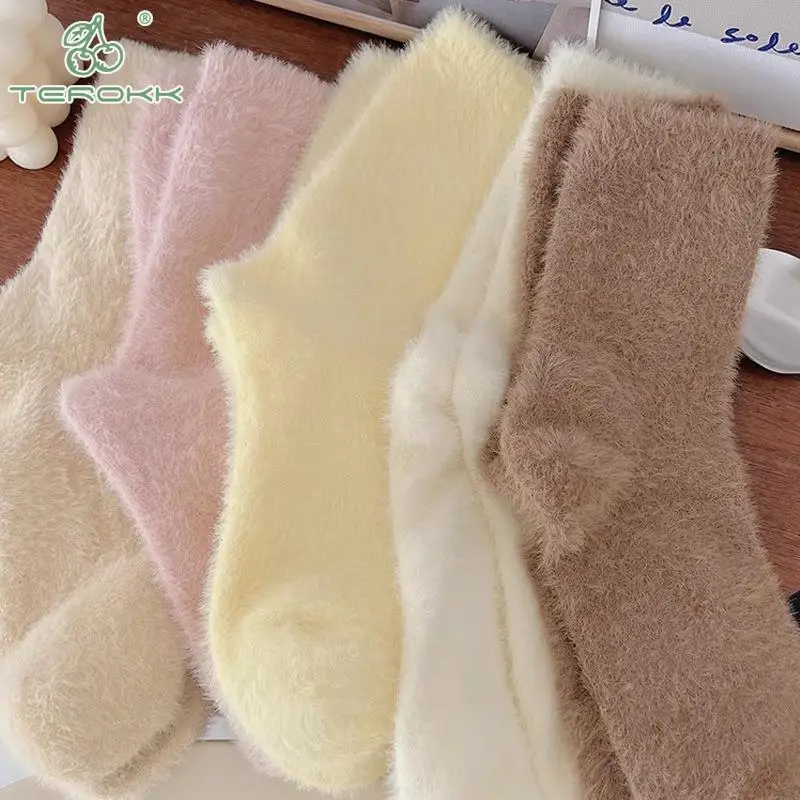 Super Soft Socks Mink Fleece For Women Solid Color Winter Warm Thicken Coral Plush Socks Thermal Kawaii Home Sleep Floor Sock
Super Soft Socks Mink Fleece For Women Solid Color Winter Warm Thicken Coral Plush Socks Thermal Kawaii Home Sleep Floor Sock