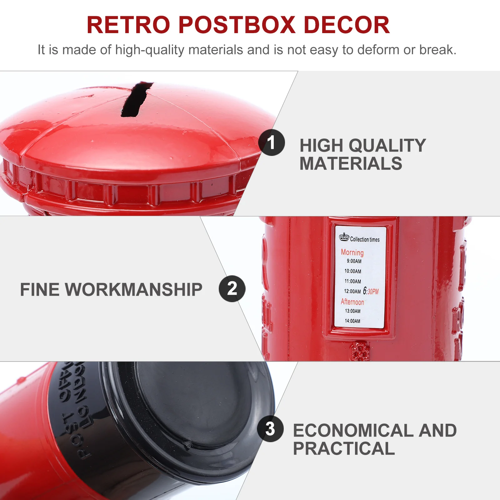 Retro Iron Piggy Bank Mail Box for Kids Red Home Decor Vintage Style Desktop Adornment Save Money Habit
Retro Iron Piggy Bank Mail Box for Kids Red Home Decor Vintage Style Desktop Adornment Save Money Habit