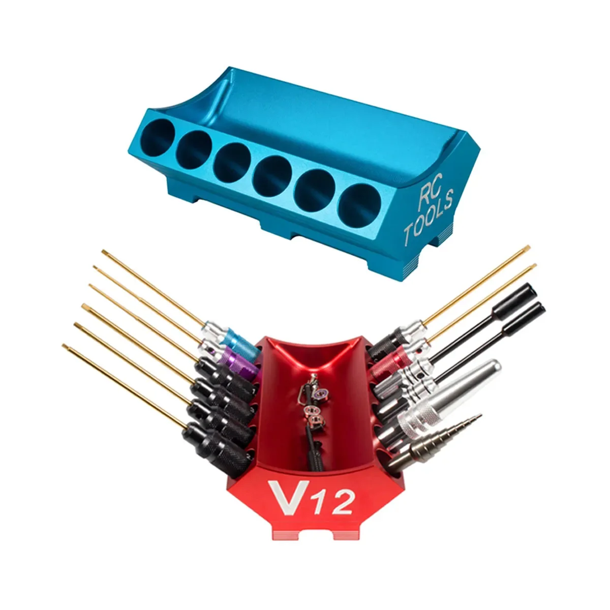 Aluminum Machined V12 Engine RC Tools Stand Screw Tray Screwdriver Organizer Multifunction for Rock Crawler Drift Car Boat DIY
Aluminum Machined V12 Engine RC Tools Stand Screw Tray Screwdriver Organizer Multifunction for Rock Crawler Drift Car Boat DIY