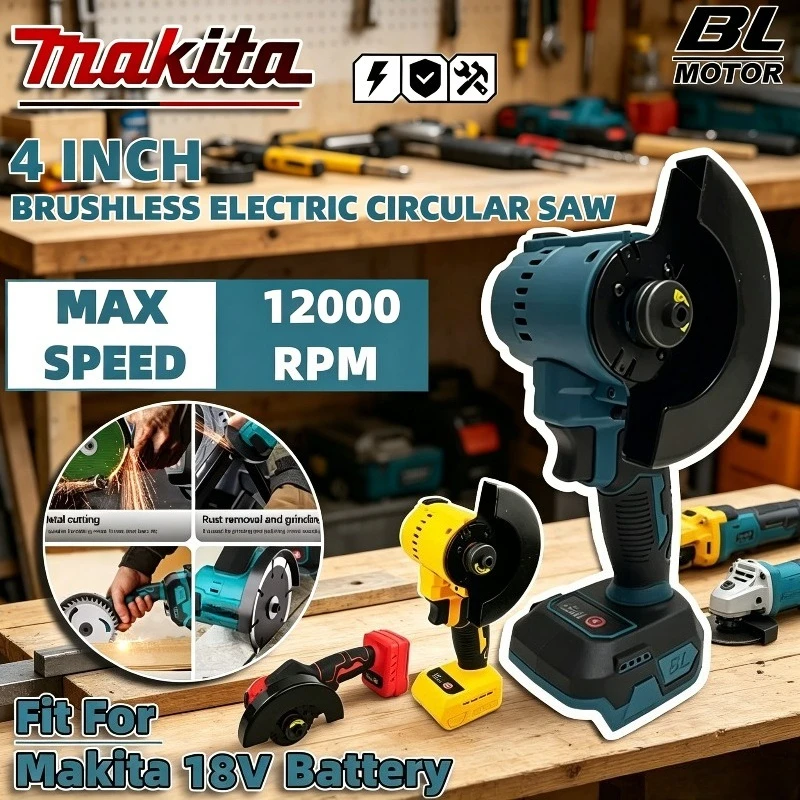 Makita 4INCH Mini Brushless Angle Grinder Electric Polishing Grinding Machine Cordless Power Tool For Makita Battery
Makita 4INCH Mini Brushless Angle Grinder Electric Polishing Grinding Machine Cordless Power Tool For Makita Battery