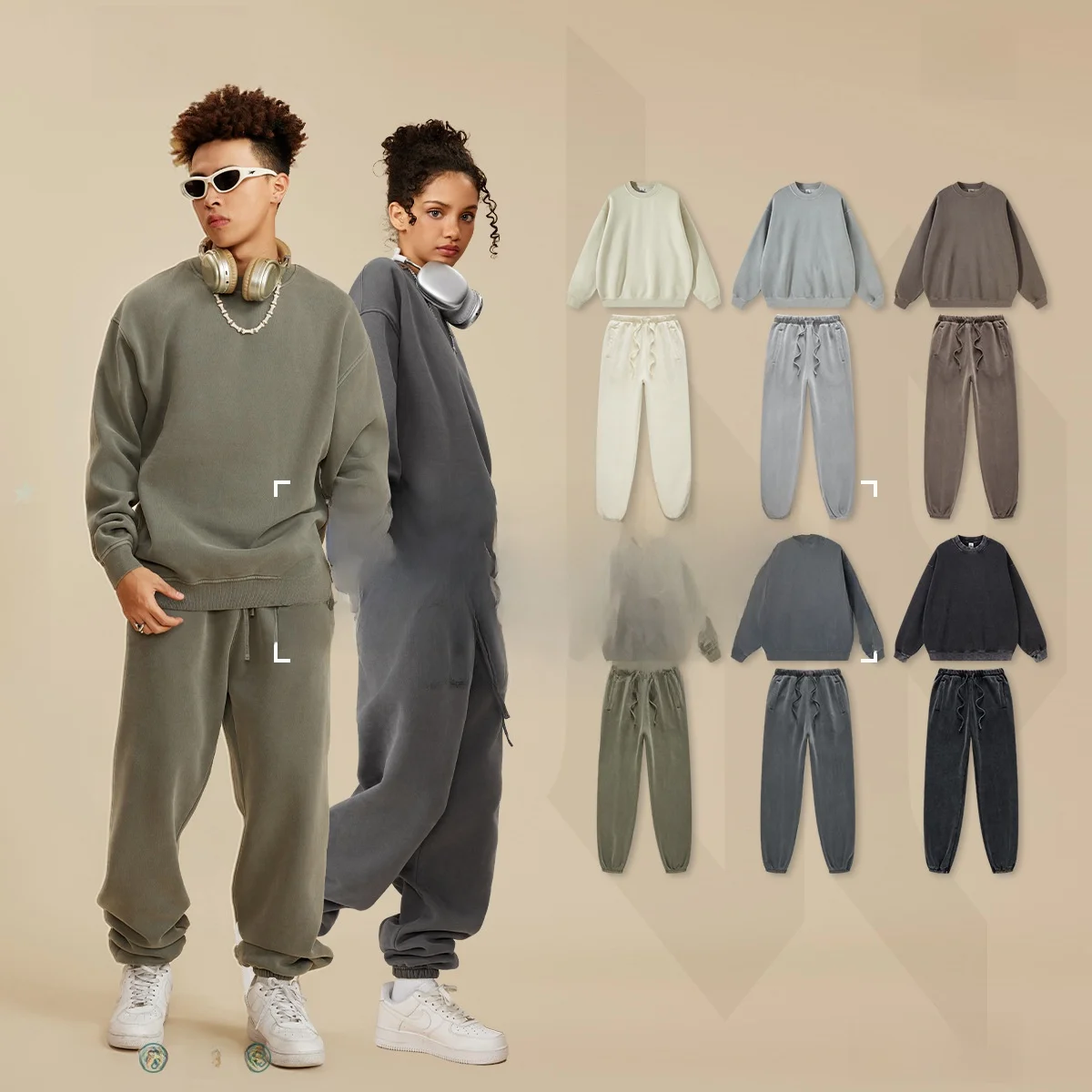 Men's Autumn Winter Heavyweight Retro Waed Fce round Ne Sweatirt Pants Set Trendy Brand Cotton Color No Brand
Men's Autumn Winter Heavyweight Retro Waed Fce round Ne Sweatirt Pants Set Trendy Brand Cotton Color No Brand