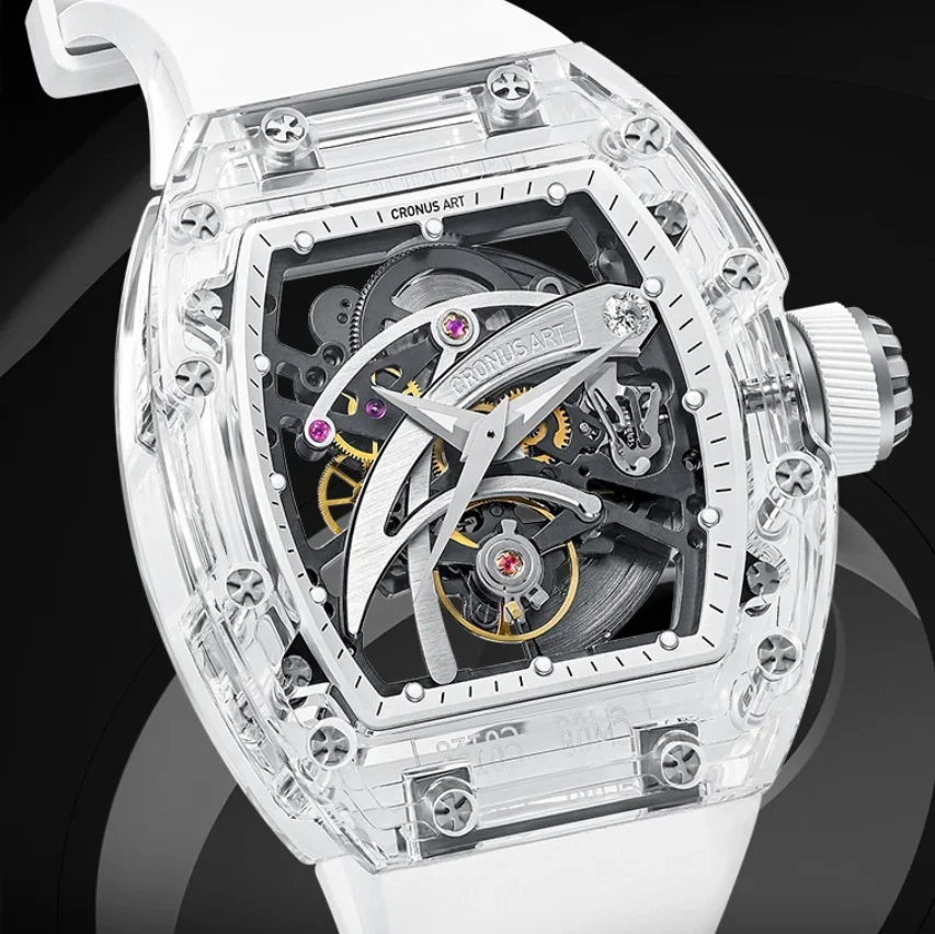 CRONUSART Men Automatic Watch 50mm Tonneau Mechanical Wristwatch Sapphire Case Luminous FKM Strap Skeleton Edge Dial
CRONUSART Men Automatic Watch 50mm Tonneau Mechanical Wristwatch Sapphire Case Luminous FKM Strap Skeleton Edge Dial