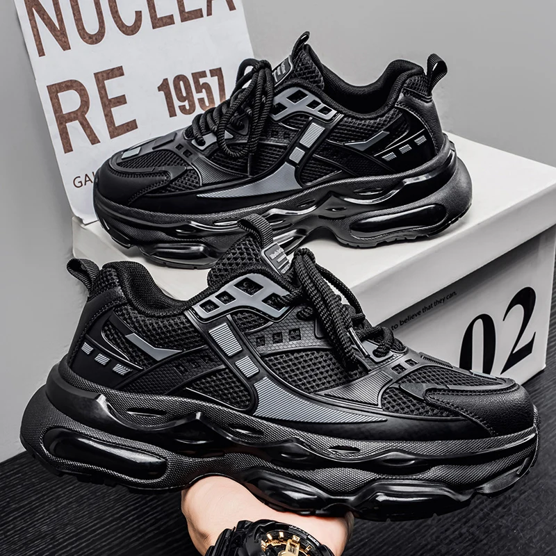 Мужские повседневные кроссовки Pure Black для активного отдыха, дышащие, износостойкие, с резиновой подошвой, удобная обувь для мужчин
Мужские повседневные кроссовки Pure Black для активного отдыха, дышащие, износостойкие, с резиновой подошвой, удобная обувь для мужчин