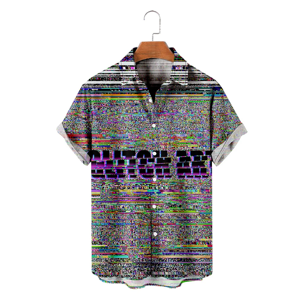 Men's Hawaiian T-Shirt Y2K Hombre Fashion Shirt Hawaiian Glitch Art 3D Print Cozy Casual Short Sleeve Beach Oversized Clothes 5
Men's Hawaiian T-Shirt Y2K Hombre Fashion Shirt Hawaiian Glitch Art 3D Print Cozy Casual Short Sleeve Beach Oversized Clothes 5