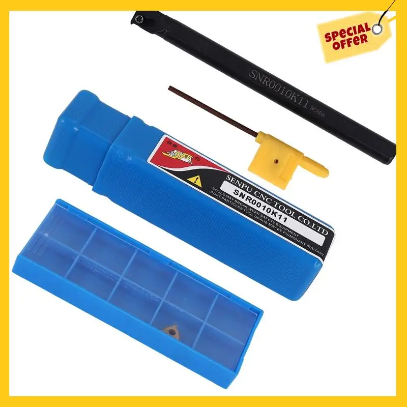 1Pc Snr0010k11 Internal Tool Boring Holder+ Wrench + 11Ir A60 Carbide Insert For Lathe Threading Turning Tool
1Pc Snr0010k11 Internal Tool Boring Holder+ Wrench + 11Ir A60 Carbide Insert For Lathe Threading Turning Tool
