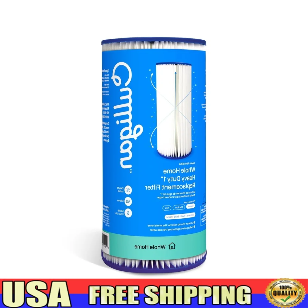 Сменный фильтр для воды для всего дома, 2 шт., 50 микрон, грубая фильтрация, плиссированный полиэстер, защищает бытовую техника 24000 
Сменный фильтр для воды для всего дома, 2 шт., 50 микрон, грубая фильтрация, плиссированный полиэстер, защищает бытовую техника 24000