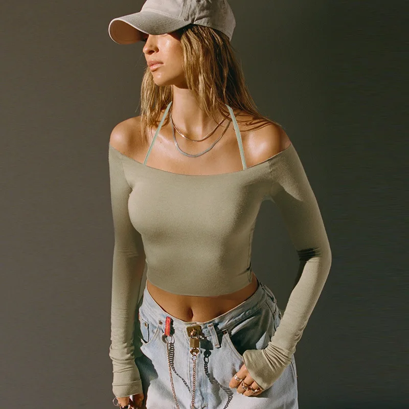 25263 Off-shoulder Basic American Style Long Sleeve 2025 Autumn Winter New Crop Top Halter Neck Top Robe Vestido Women Party
25263 Off-shoulder Basic American Style Long Sleeve 2025 Autumn Winter New Crop Top Halter Neck Top Robe Vestido Women Party