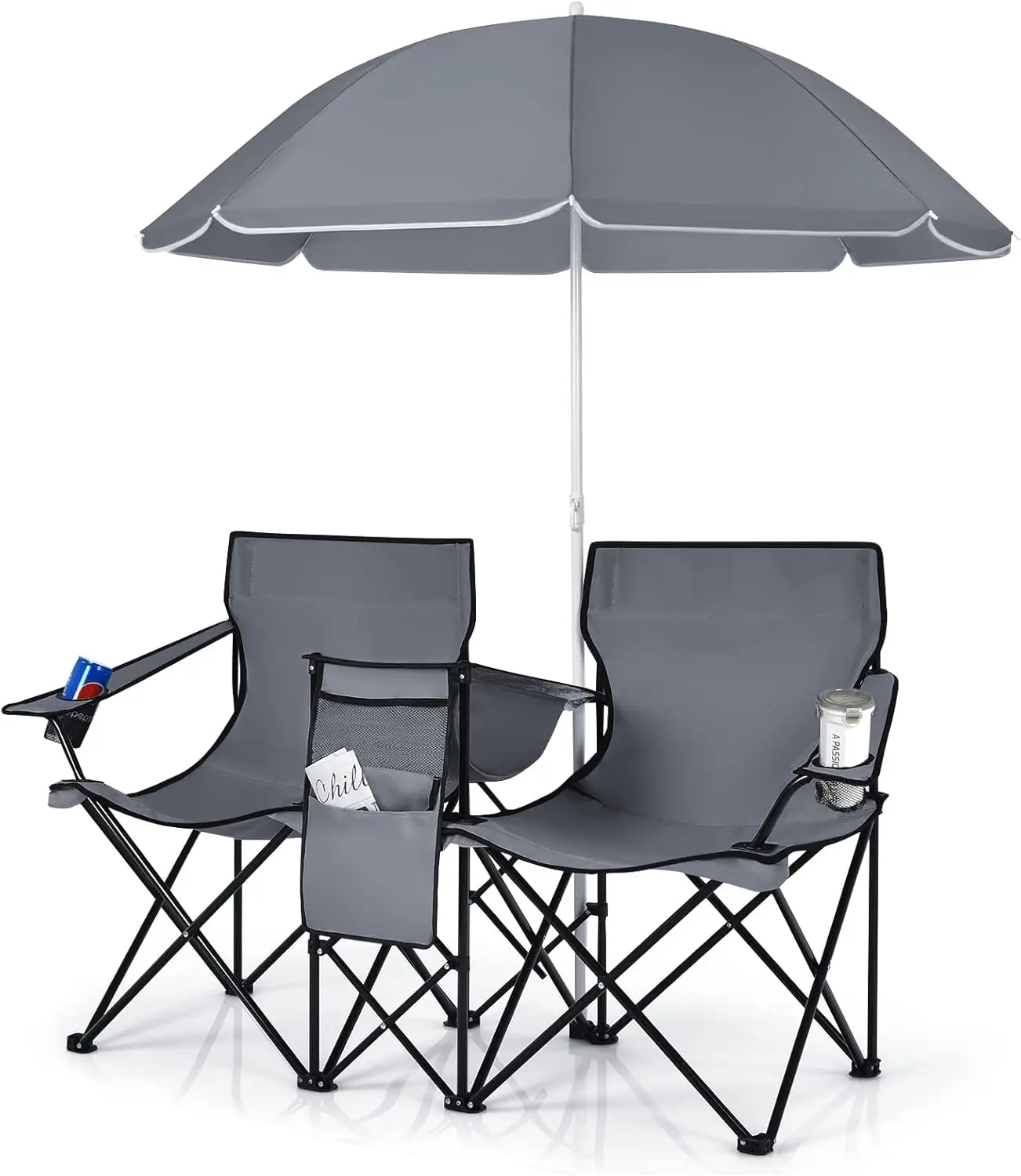 OP70621GR Double Portable Picnic Chairs, Grey
OP70621GR Double Portable Picnic Chairs, Grey