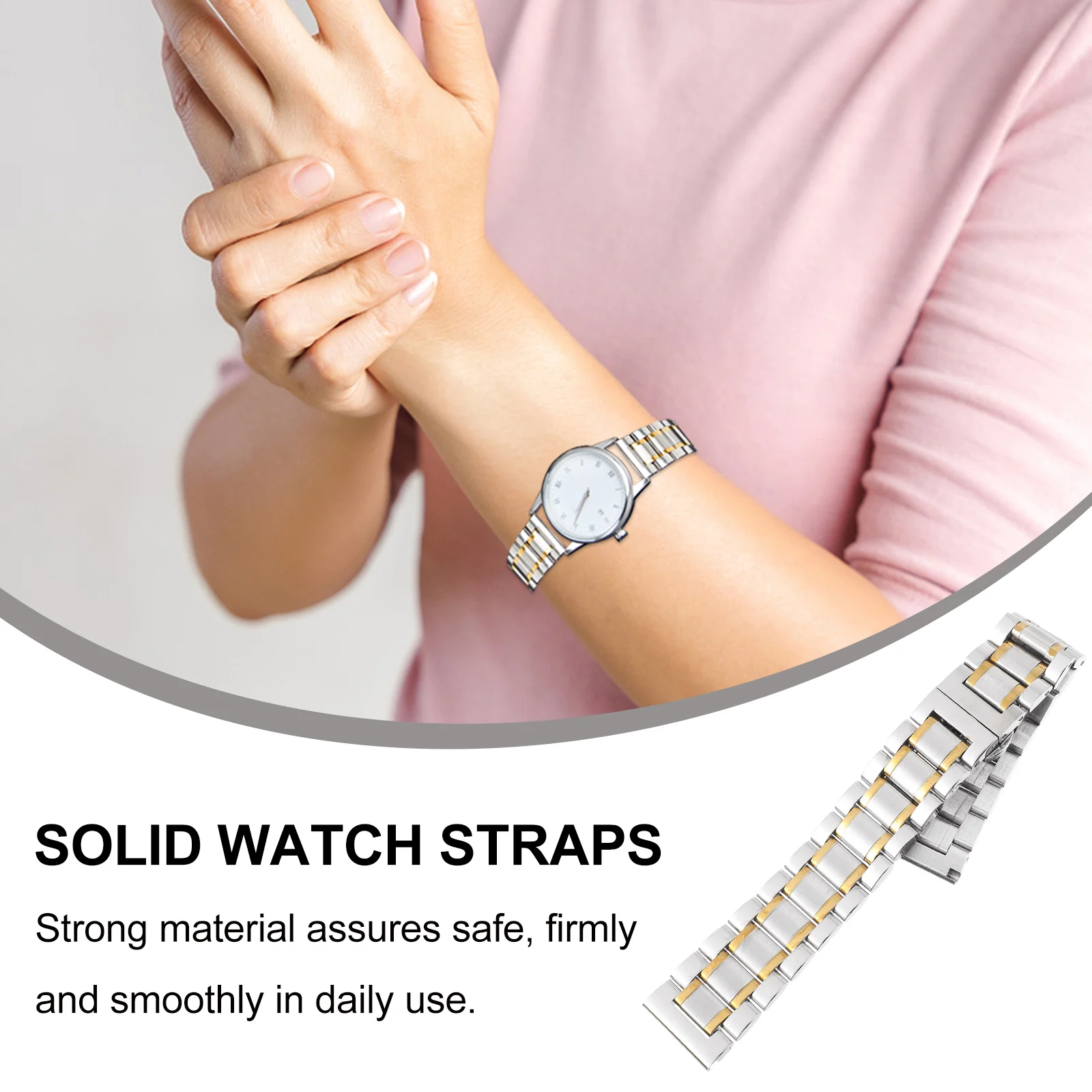 Stainless Steel B Durable Strap Replacement Accessories Women Wristwatch Bracelet Watch Strap Watch B Stainless Steel
Stainless Steel B Durable Strap Replacement Accessories Women Wristwatch Bracelet Watch Strap Watch B Stainless Steel