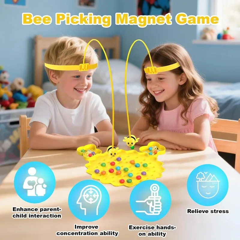 Bee Headband Fishing Game Funny Family Party Games Magnetic Honey Picking Beans Toy Interactive Puzzle Toys for Kids Adults Play
Bee Headband Fishing Game Funny Family Party Games Magnetic Honey Picking Beans Toy Interactive Puzzle Toys for Kids Adults Play