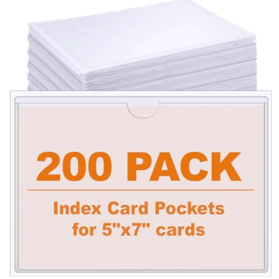 200 Pack Self Adhesive Label Pockets Bulk Plastic Labels Holders for Storage Bins Clear Classroom Nameplate Sleeves Inde Card T
200 Pack Self Adhesive Label Pockets Bulk Plastic Labels Holders for Storage Bins Clear Classroom Nameplate Sleeves Inde Card T
