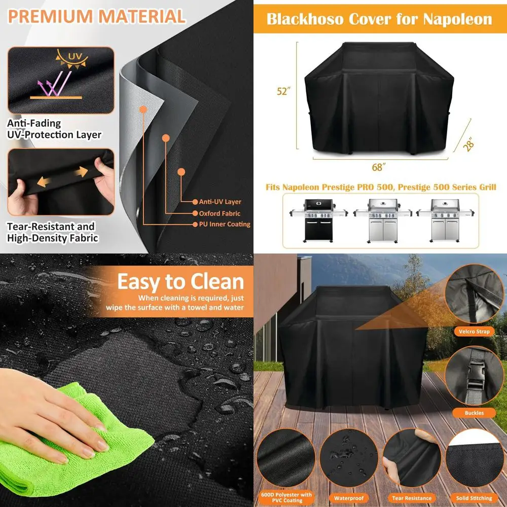 Napoleon Prestige PRO 500 & 500 Grill Cover - 600D Waterproof PU, Velcro & Adjustable Straps
Napoleon Prestige PRO 500 & 500 Grill Cover - 600D Waterproof PU, Velcro & Adjustable Straps