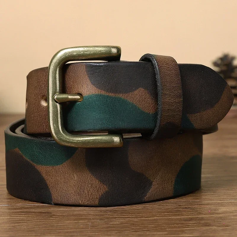 2023 Men High Quality Camouflage Pure Cowhide Belt Genuine Leather Strap Male Luxury Pin Buckle Vintage Jeans Belts for Women
2023 Men High Quality Camouflage Pure Cowhide Belt Genuine Leather Strap Male Luxury Pin Buckle Vintage Jeans Belts for Women