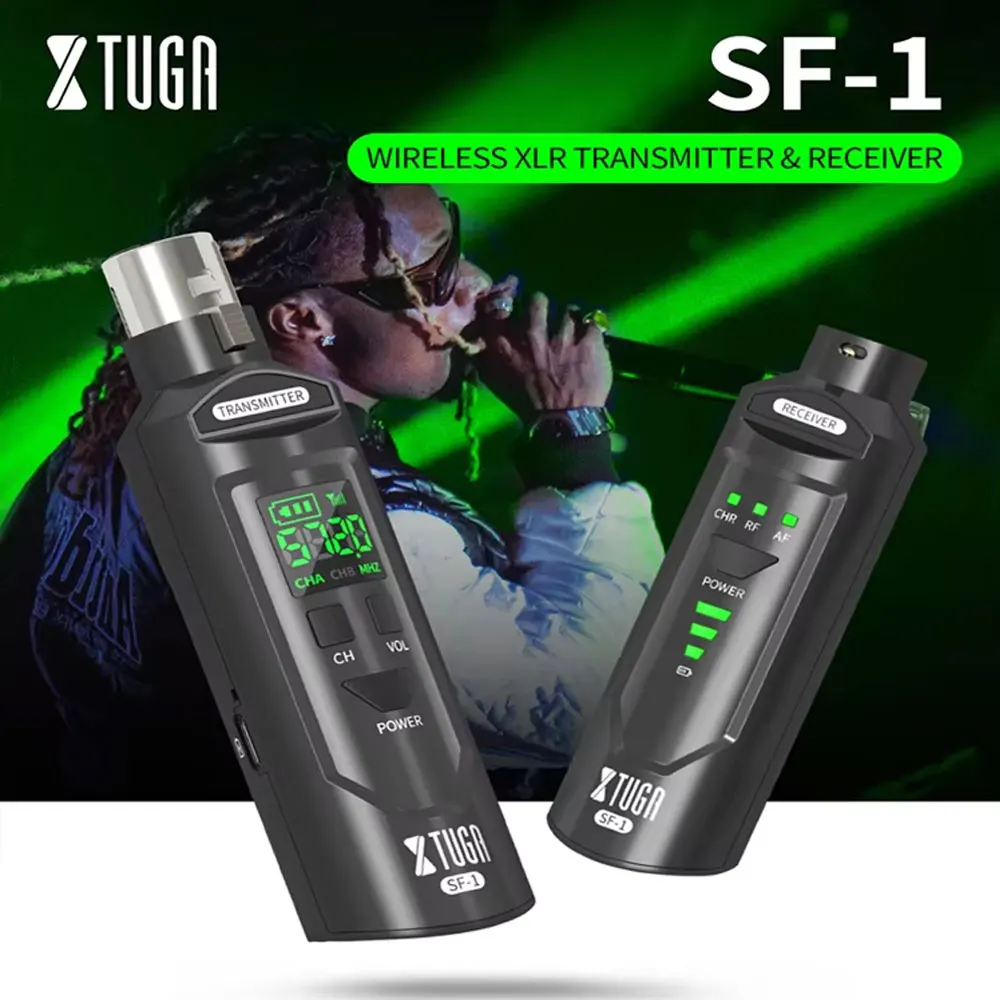 XTUGA UHF Professional Wireless Microphone Converter XLR Transmitter Guitar Converter Rechargeable For Condenser Microphone
XTUGA UHF Professional Wireless Microphone Converter XLR Transmitter Guitar Converter Rechargeable For Condenser Microphone
