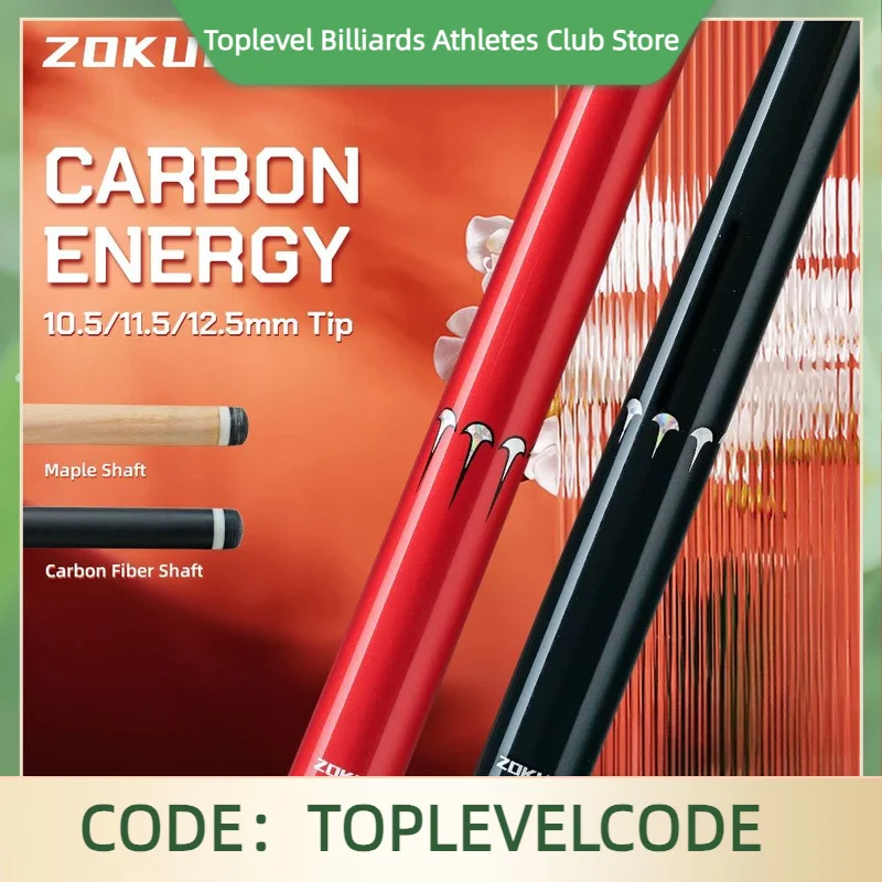 ZOKUE Carbon Fiber Pool Cue Stick with 2 Shafts Low Deflection Full Carbon Technology 1/2 Split Billiards Pool Stick Set
ZOKUE Carbon Fiber Pool Cue Stick with 2 Shafts Low Deflection Full Carbon Technology 1/2 Split Billiards Pool Stick Set