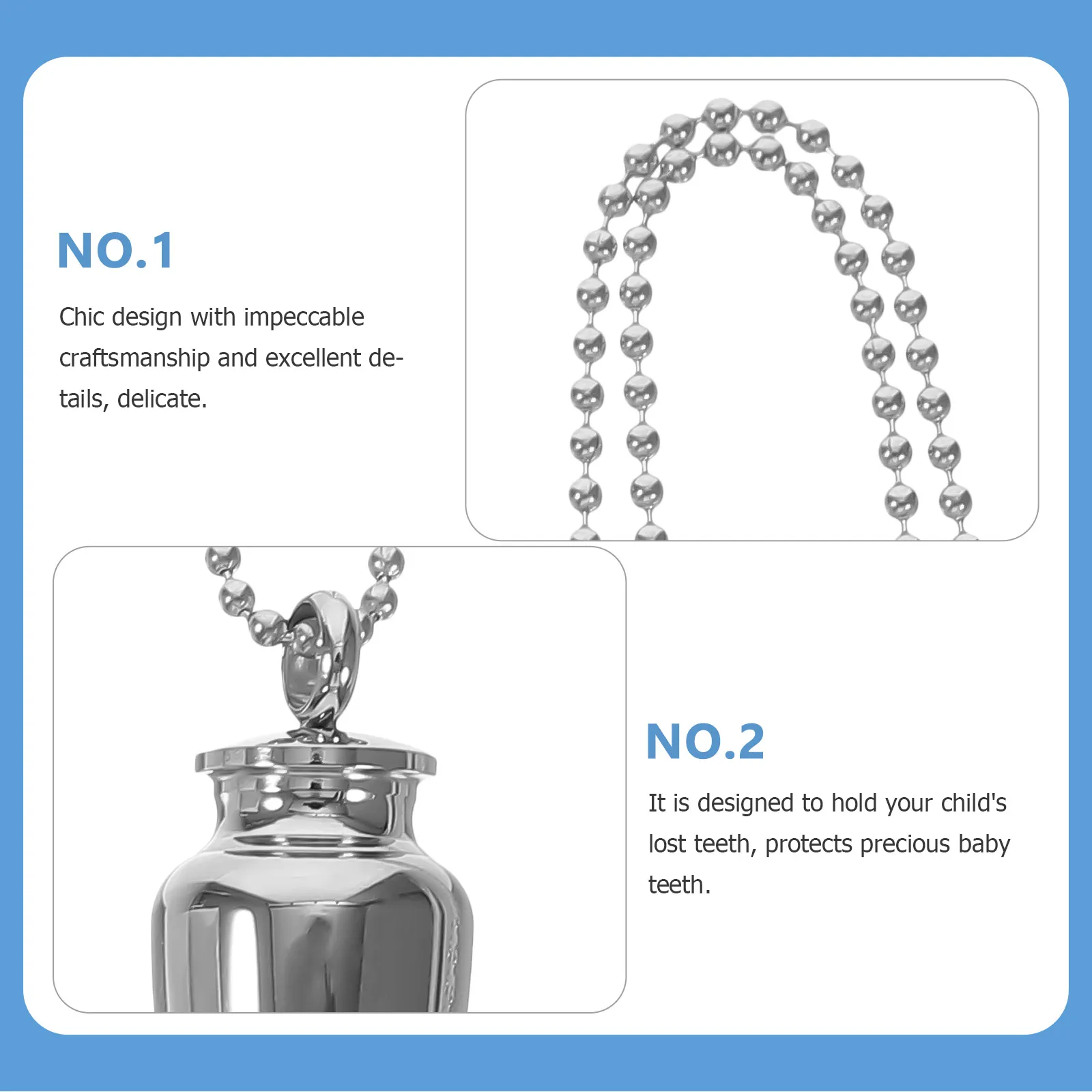 Body Hair Dental Teeth Pendant Commemorative Necklace Case with Saver Baby Commemorate Milk Tooth Holder Metal
Body Hair Dental Teeth Pendant Commemorative Necklace Case with Saver Baby Commemorate Milk Tooth Holder Metal