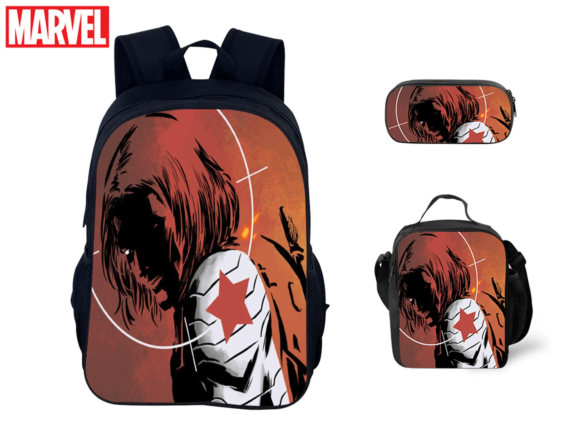 Kids Back to School Backpack 3 Pcs/Set Winter Soldier Backpack+Lunch Bag+Pencil Case-Lightweight 3 in 1 Knapsack for Students
Kids Back to School Backpack 3 Pcs/Set Winter Soldier Backpack+Lunch Bag+Pencil Case-Lightweight 3 in 1 Knapsack for Students