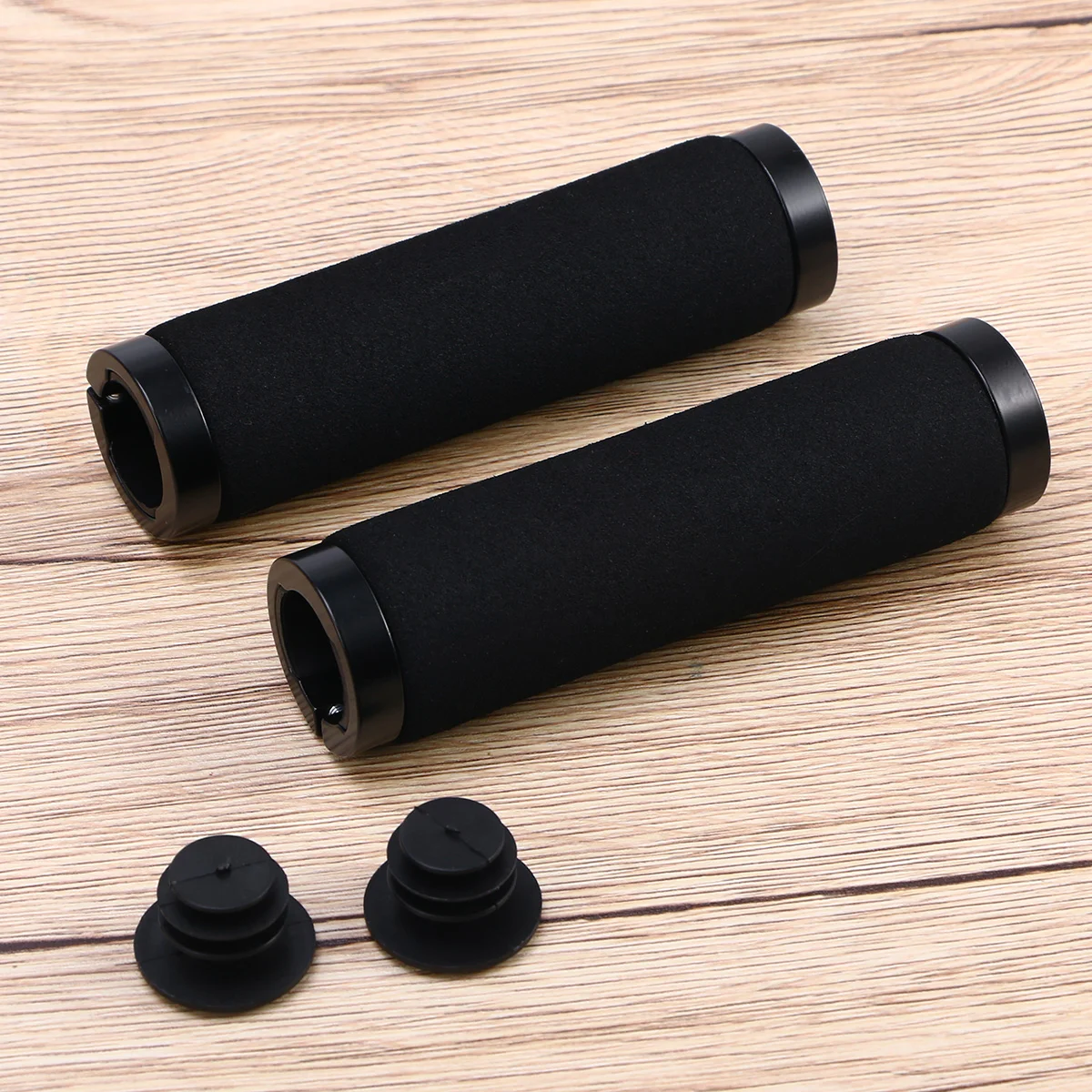 1 pair of Rubber Mountain Bike Handlebar Grips (Black) bike handle grips bike grips
1 pair of Rubber Mountain Bike Handlebar Grips (Black) bike handle grips bike grips