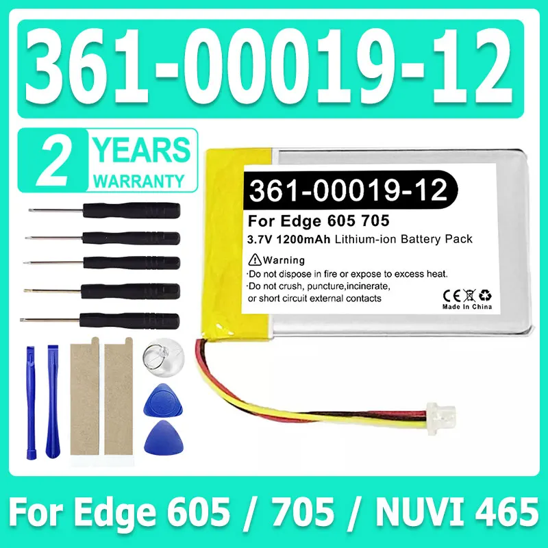 New 1250mAh 3.7V GPS, Navigator Li-Polymer Battery For Garmin 361-00019-12 Edge 605 Edge 705 NUVI 465
New 1250mAh 3.7V GPS, Navigator Li-Polymer Battery For Garmin 361-00019-12 Edge 605 Edge 705 NUVI 465