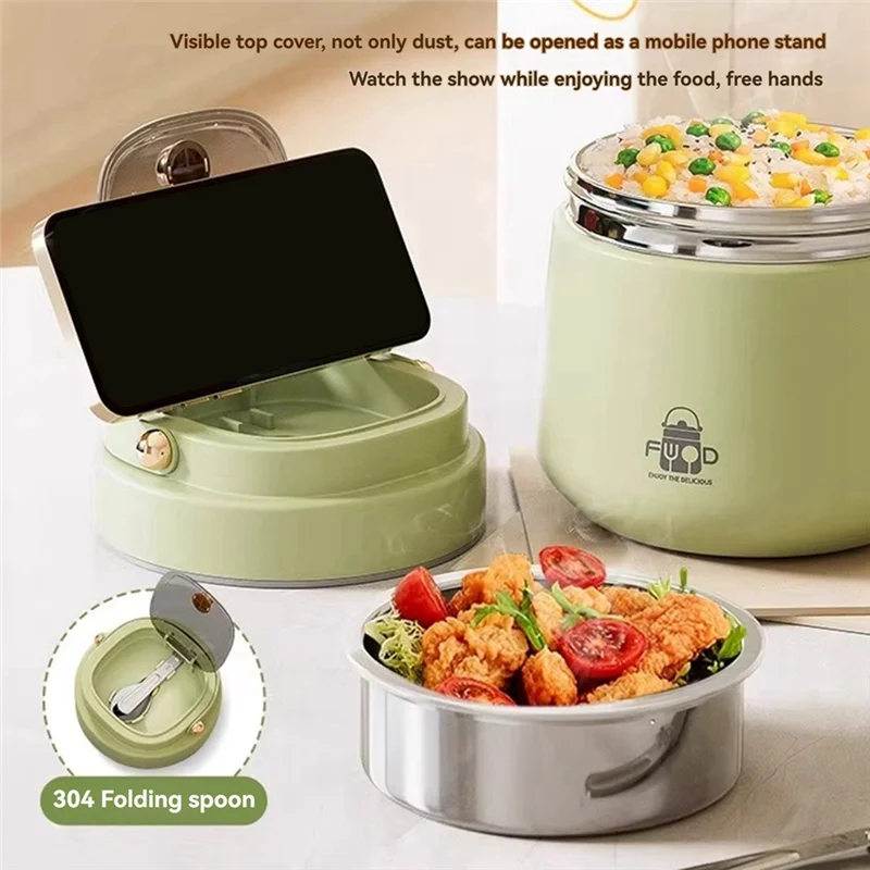 SYW-Adults Stainless Steel Insulated Lunch Box With Spoon And Fork, Insulated Bag, Leak-Proof, Keeps Food Warm
SYW-Adults Stainless Steel Insulated Lunch Box With Spoon And Fork, Insulated Bag, Leak-Proof, Keeps Food Warm