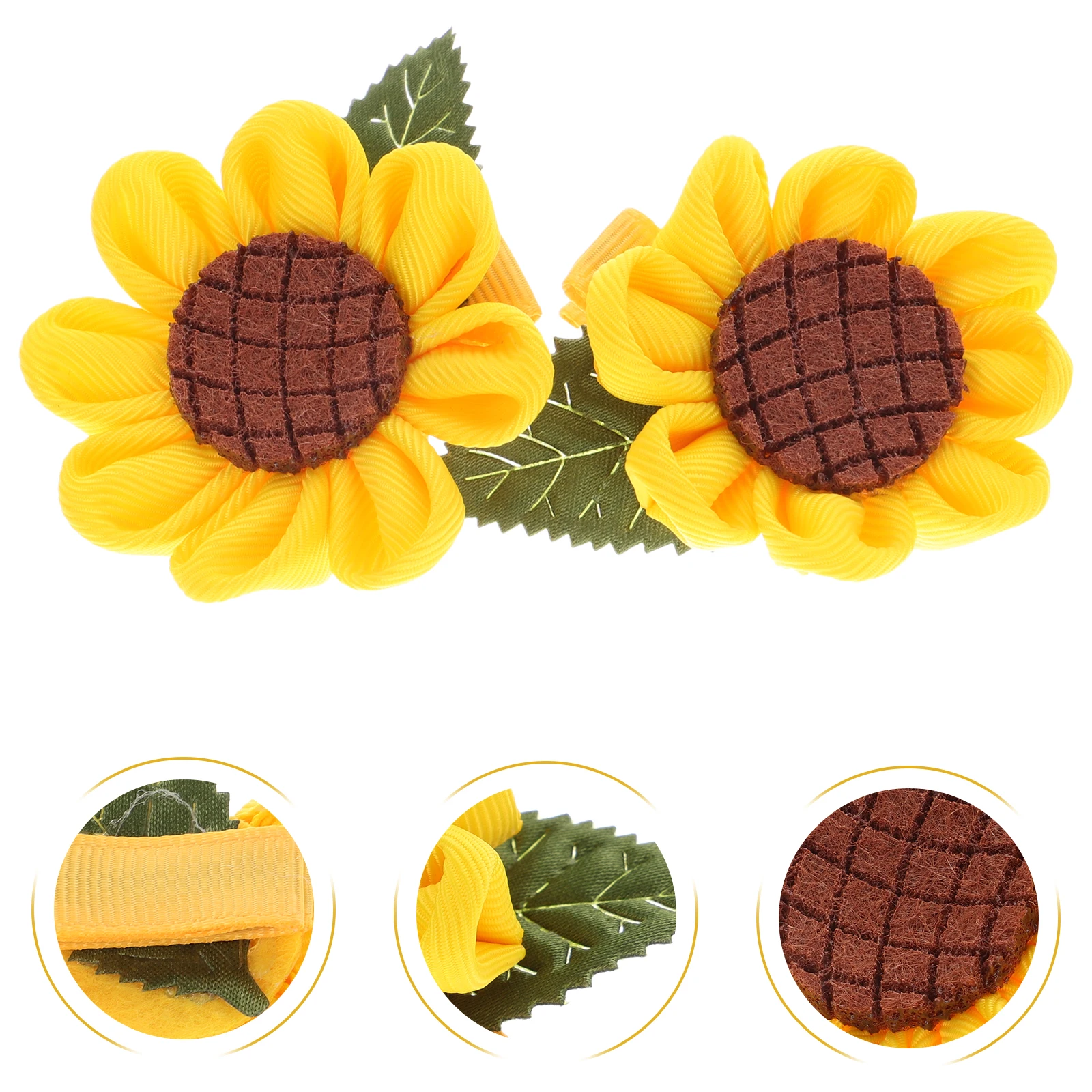 Flower Clips Floral Barrette Sunflower Design Soft Comfortable Hair Decoration Snap Clip For Thin Hair Bridal Beach Use
Flower Clips Floral Barrette Sunflower Design Soft Comfortable Hair Decoration Snap Clip For Thin Hair Bridal Beach Use