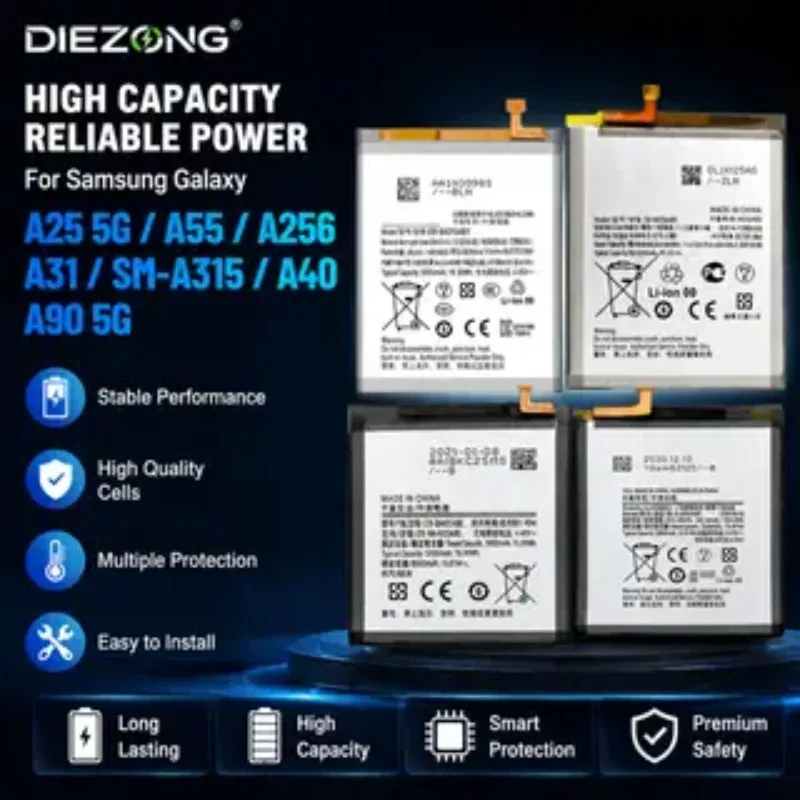 EB-BA256ABS EB-BA315ABY EB-BA405ABE EB-BA908ABY Phone Batter for Samsung Galaxy A25 5G A55 A256 A31 SM-A315 A40 A90 5G in Stock
EB-BA256ABS EB-BA315ABY EB-BA405ABE EB-BA908ABY Phone Batter for Samsung Galaxy A25 5G A55 A256 A31 SM-A315 A40 A90 5G in Stock