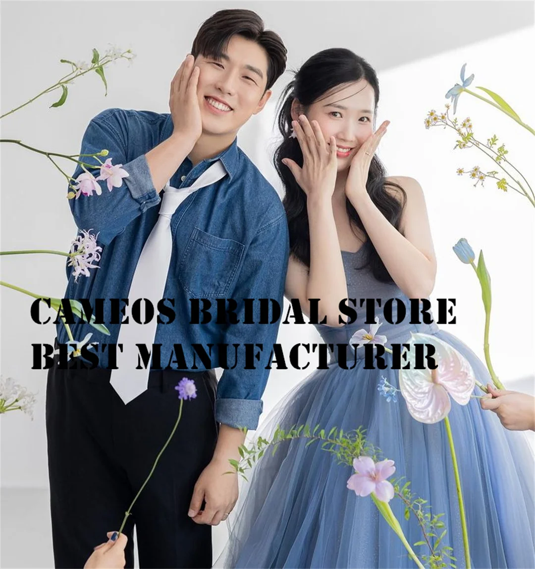 SONDR Strapless Wedding Korea Evening Dress Custom Made Formal Prom Dress Floor Length Blue Tulle A-Line Evening Gown Bridal
SONDR Strapless Wedding Korea Evening Dress Custom Made Formal Prom Dress Floor Length Blue Tulle A-Line Evening Gown Bridal