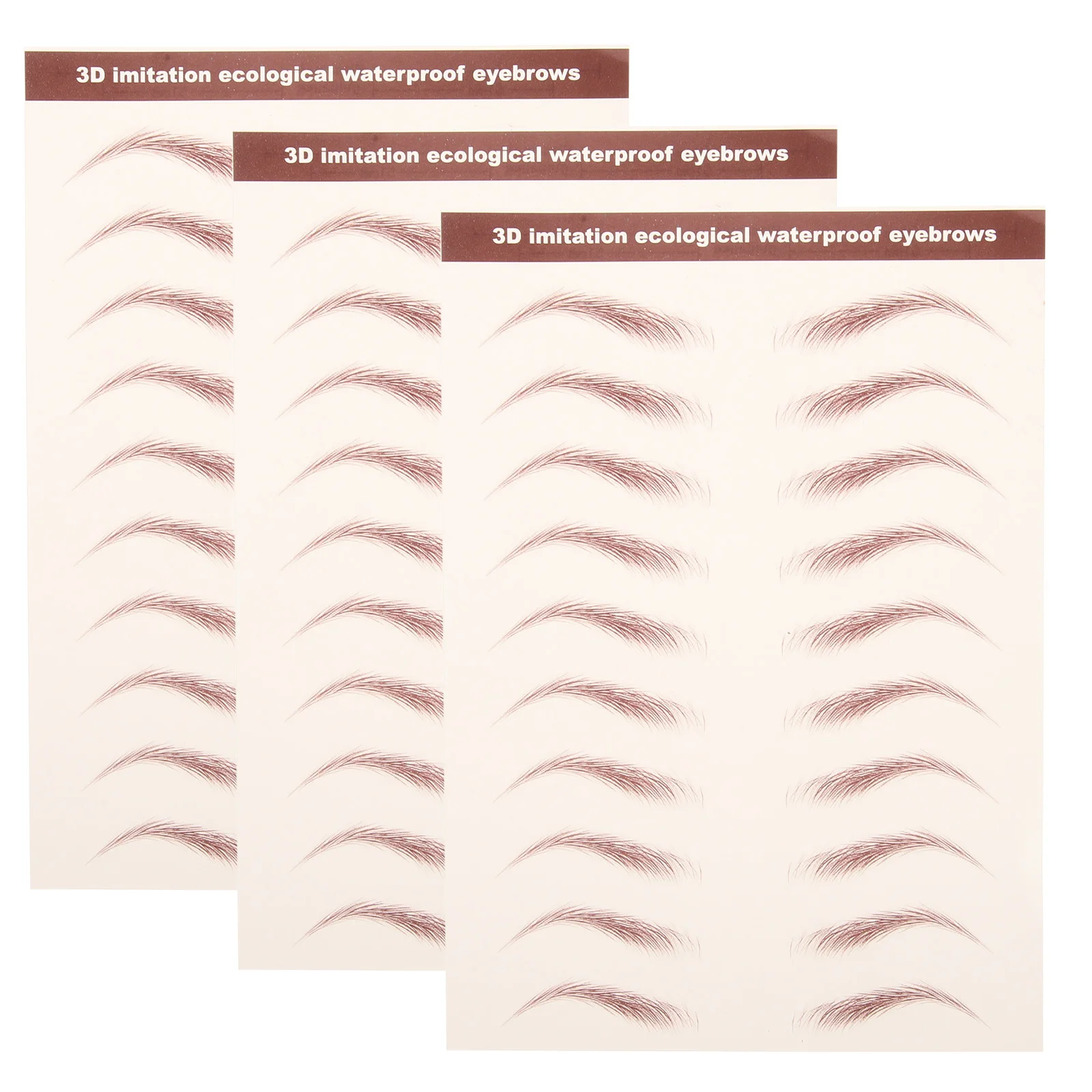 3 Sheets Eyebrow Stickers Tattoo for Makeup Kit Simulation Kits Tattoos Waterproof Shaping Grooming Transfers
3 Sheets Eyebrow Stickers Tattoo for Makeup Kit Simulation Kits Tattoos Waterproof Shaping Grooming Transfers