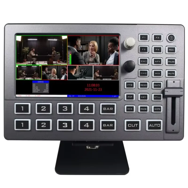 2025DeviceWell HDS8101 5-дюймовый экран PIP 4-канальный OBS Vmix Production HD Студийное оборудование для прямой трансляции
2025DeviceWell HDS8101 5-дюймовый экран PIP 4-канальный OBS Vmix Production HD Студийное оборудование для прямой трансляции