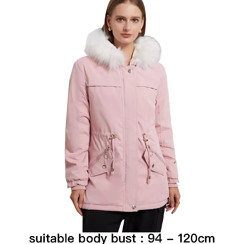 High quality faux fur hooded trench coat for women big size plush lining new winter 2023 casual clothes - black pink green
High quality faux fur hooded trench coat for women big size plush lining new winter 2023 casual clothes - black pink green
