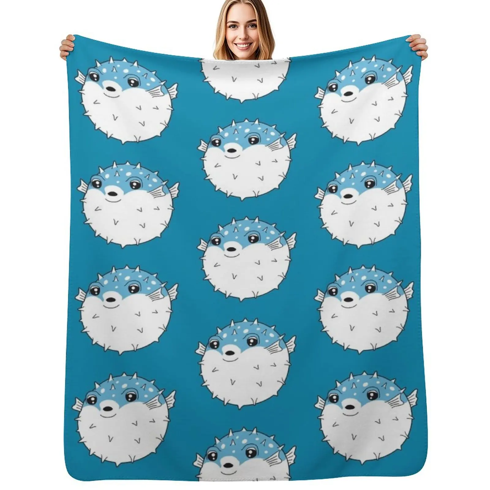 Fugu puffer fish Throw Blanket Warm Plush Fuzzy Blanket for Living Room
Fugu puffer fish Throw Blanket Warm Plush Fuzzy Blanket for Living Room