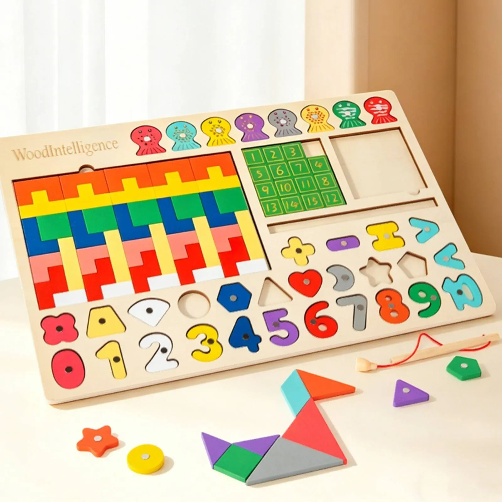 Wooden Learning Activity Color Recognition Shape Matching Board Shape Sorter Fine Movement Skills Children's Toy Safe and Non
Wooden Learning Activity Color Recognition Shape Matching Board Shape Sorter Fine Movement Skills Children's Toy Safe and Non