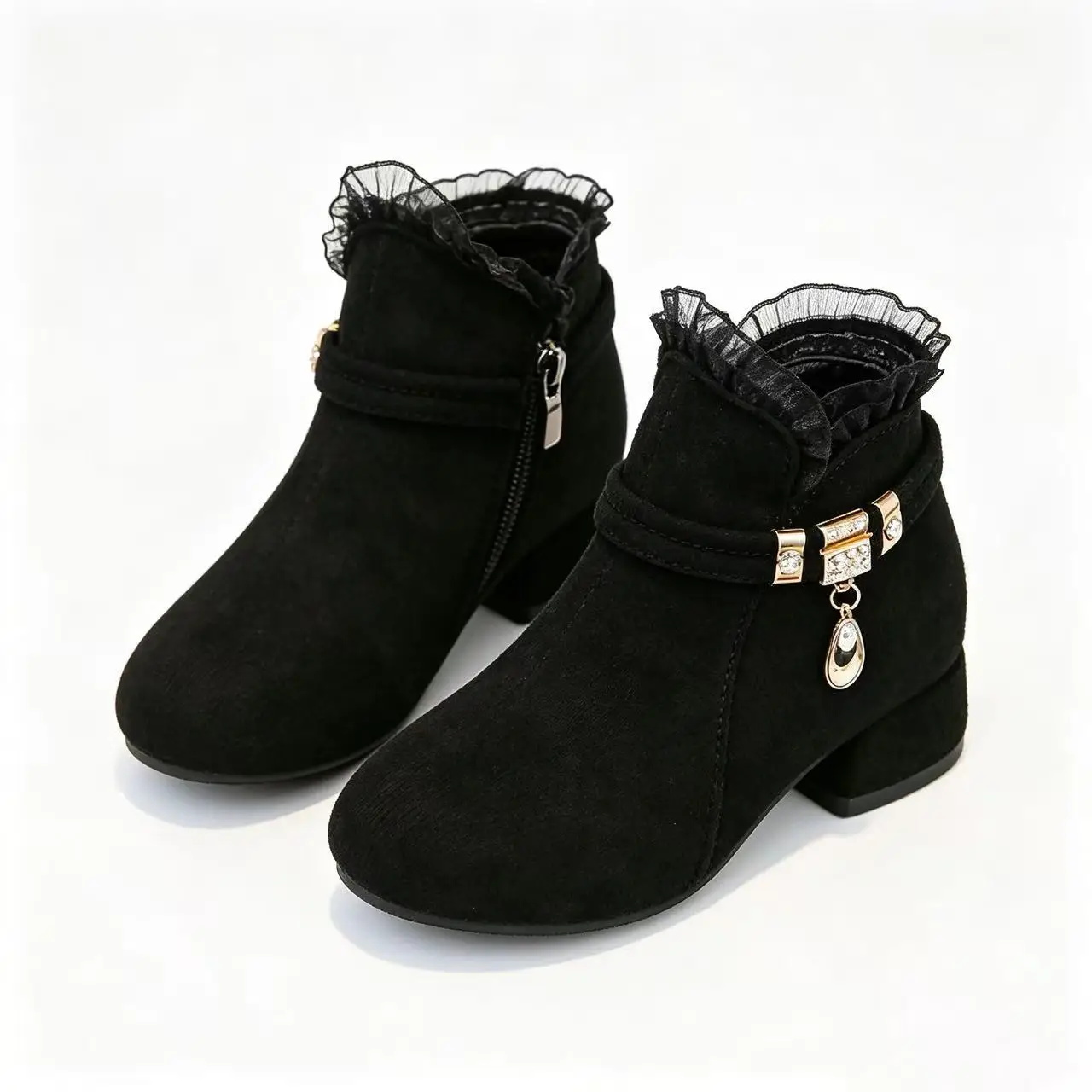 Girls Lace Ankle Boots Fall 2026 Kid's Black Kitten Heel Booties Children's School & Party Booties Big Kids (EU 327-38)
Girls Lace Ankle Boots Fall 2026 Kid's Black Kitten Heel Booties Children's School & Party Booties Big Kids (EU 327-38)